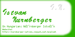 istvan nurnberger business card